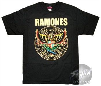 Ramones Colorful Eagle Seal T-Shirt