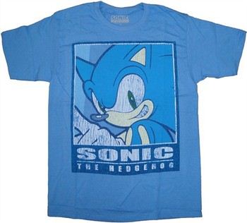 Sonic the Hedgehog Face Boxed T-Shirt Sheer