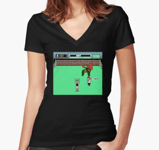 Mike Tyson's Punchout - TKO Women's Fitted V-Neck T-Shirt by Brandon I. Roberts T-Shirt