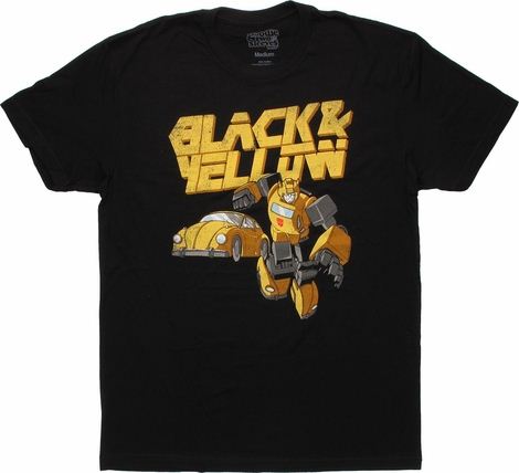 Transformers Bumblebee Black and Yellow T Shirt Sheer
