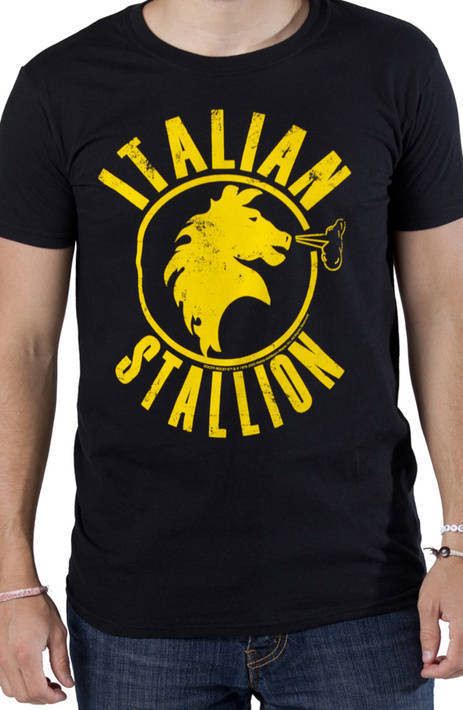 Black Italian Stallion Rocky T-Shirt