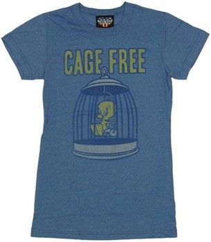 Looney Tunes Tweety Bird Cage Free Baby Doll Tee by JUNK FOOD