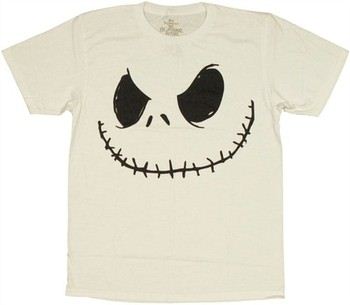 Nightmare Before Christmas Jack Skellington Face T-Shirt Sheer