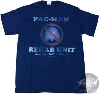 Pac Man Rehab Unit Just Say No To Ghosts T-Shirt