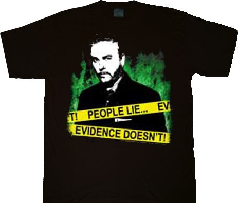 CSI Crime Scene Investigation Peope Lie, Evidence Doesn't Black T-shirt