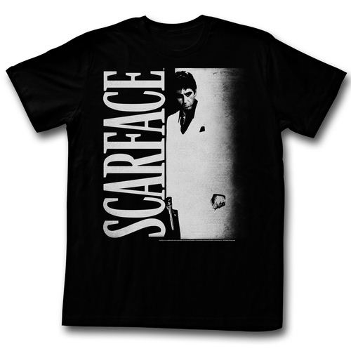Scarface Tony Montana Lots O Light Adult Black T-Shirt