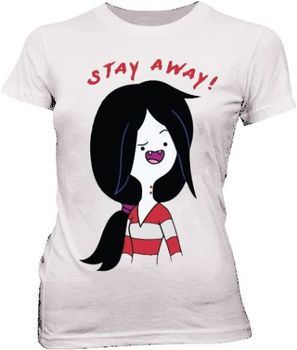 Adventure Time Marceline Stay Away Juniors Silver T-Shirt