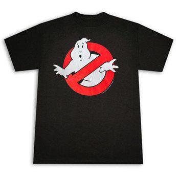 Ghostbusters Classic Logo Black Graphic Tee Shirt