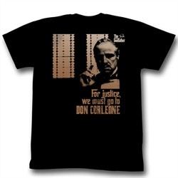 The Godfather Shirt Justice Adult Black Tee T-Shirt