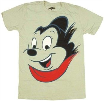 Mighty Mouse Smiling Face T-Shirt Sheer