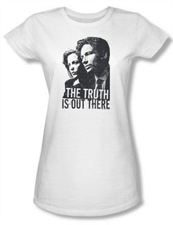 X-Files Shirt Juniors Truth White Tee T-Shirt