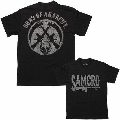 SONS OF ANARCHY SAMCRO SHIELD DOUBLE SIDED PRINT MUSCLE SHIRT OFFICIAL NEW ! 