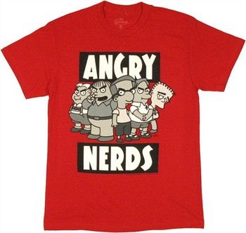 Simpsons Angry Nerds T-Shirt