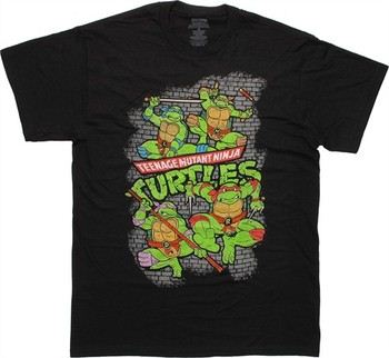 Teenage Mutant Ninja Turtles Group Attack T-Shirt