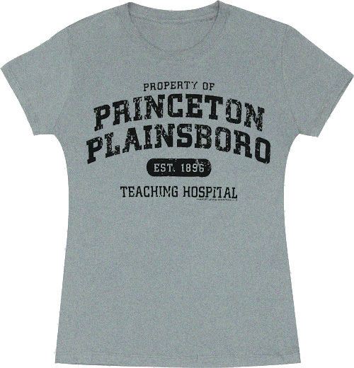 Fox House M.D. Property of Princeton Plainsboro Junior's Gray T-Shirt