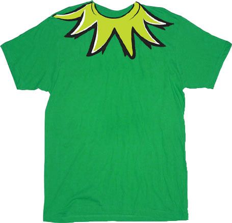The Muppets Kermit the Frog Costume Green Adult T-shirt