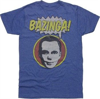 Big Bang Theory Bazinga Sheldon Blue Jack of All Trades T-Shirt Sheer