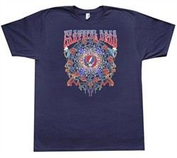 Grateful Dead T-shirt New Years Adult Navy Tee Shirt