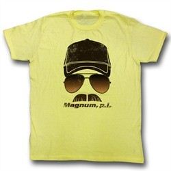 Magnum PI Shirt In Your Face Adult Yellow Tee T-Shirt