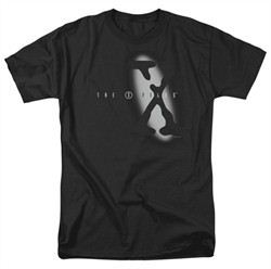 X-Files Shirt Spotlight Logo Adult Black Tee T-Shirt