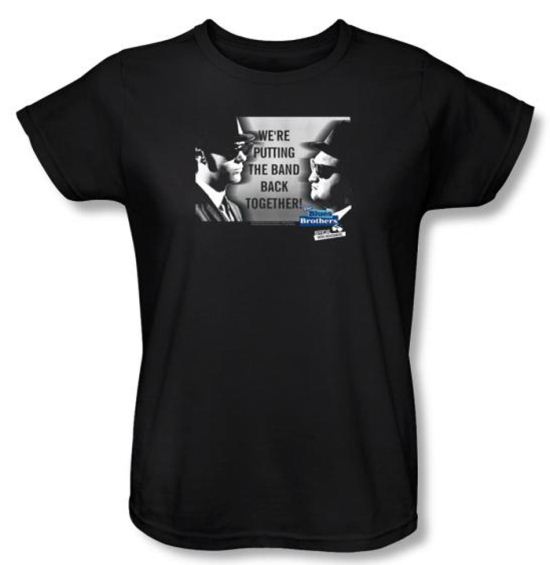 The Blues Brothers Ladies T-shirt Movie Band Black Tee Shirt