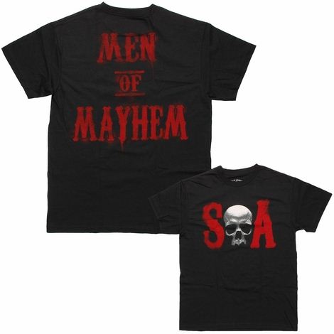 Sons of Anarchy SOA Skull Men Mayhem T Shirt