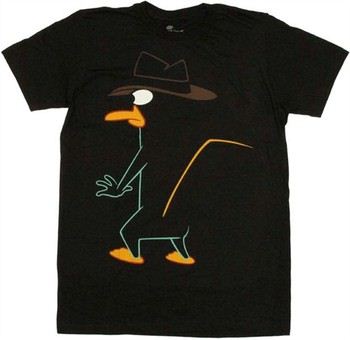 Phineas and Ferb Perry Platypus Outline T-Shirt Sheer