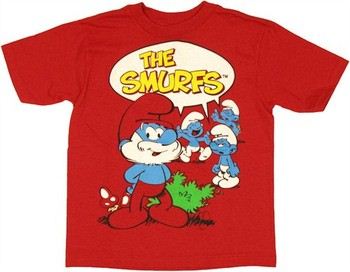 Smurfs Logo Chat Bubble Juvenile T-Shirt