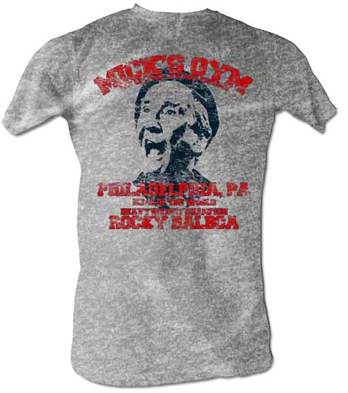 Rocky Balboa Mick's Gym Philadelphia Distressed Gray T-shirt