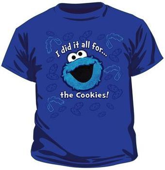 Sesame Street Cookie Monster All For Cookies Blue Toddler Tee