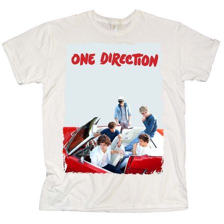 One Direction: One Direction Car Gaze White T-Shirt