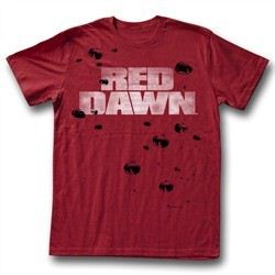 Red Dawn Shirt Down On Me Adult Red Tee T-Shirt