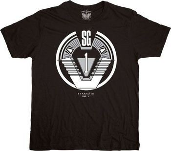 Stargate SG Crest Black T-shirt