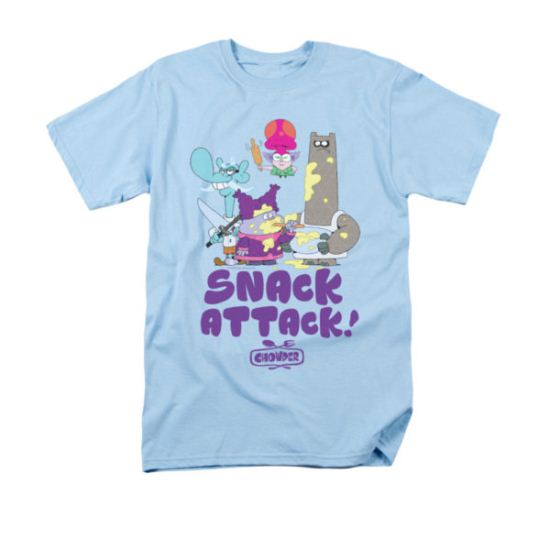 Chowder Shirt Snack Attack Adult Light Blue Tee T-Shirt