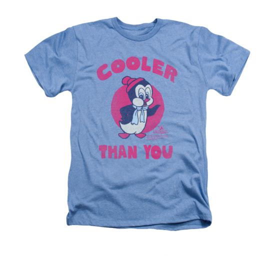 Chilly Willy Shirt Cooler Adult Heather Light Blue Tee T-Shirt