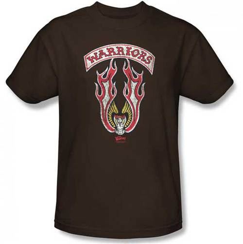 The Warriors Gang Emblem Adult Coffee Brown T-Shirt