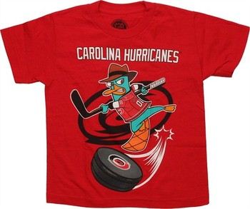 Disney Phineas and Ferb Carolina Hurricanes Swoosh Juvenile T-Shirt