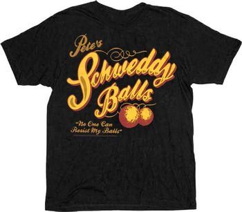 SNL Saturday Night Live Pete's Schweddy Balls Black T-shirt