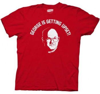 Seinfeld George is Getting Upset Red Adult T-shirt