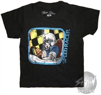 Speed Racer Distressed Black Infant T-Shirt