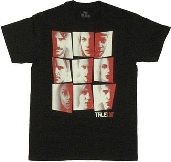 True Blood Squared Cast Faces T-Shirt