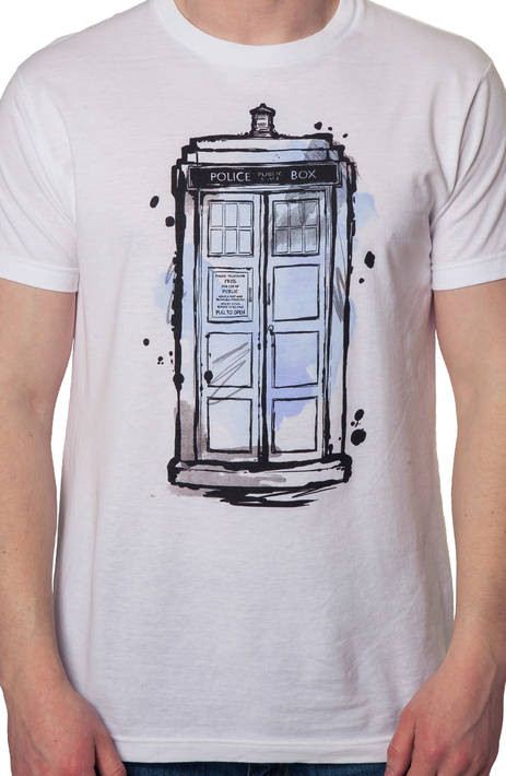 Doctor Who TV Series Mad Man With A Box Navy Adult T-Shirt NEW UNWORN 