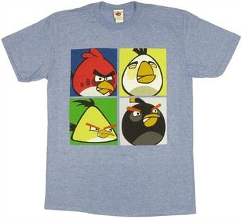 Angry Birds Pop Art Squares T-Shirt Sheer