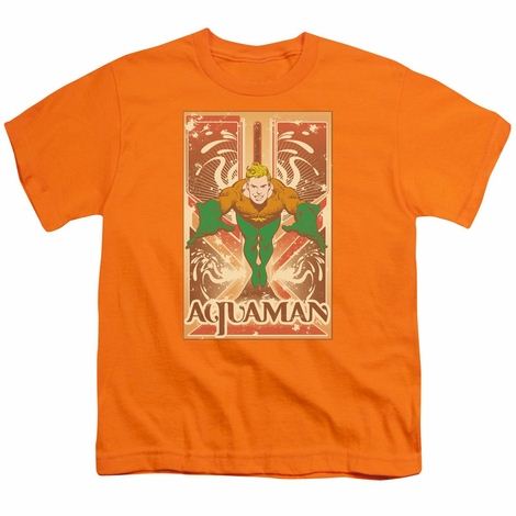 Aquaman Leaping Youth T Shirt