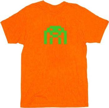 The Big Bang Theory Space Invader Adult Orange T-Shirt
