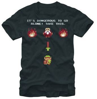 Legend Of Zelda Dangerous Blk T-Shirt 
