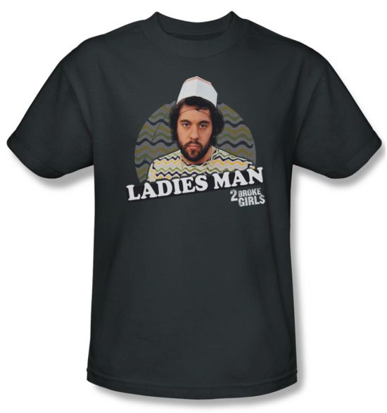 2 Broke Girls Shirt Ladies Man Adult Charcoal Tee T-Shirt