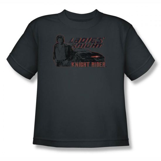 Knight Rider Shirt Kids Ladies Knight Charcoal T-Shirt