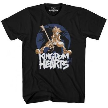 Kingdom Hearts Lerking Darkness Blk T-Shirt 