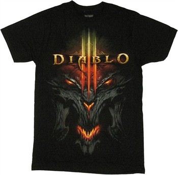 Diablo 3 Demon Face Logo T-Shirt Sheer